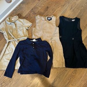 Bundle of Lands End/Cat and Jack Uniform Dresses size 6